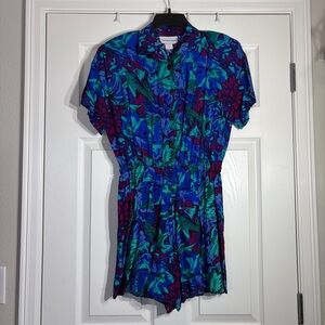 Vintage 80s 90s Romper Medium